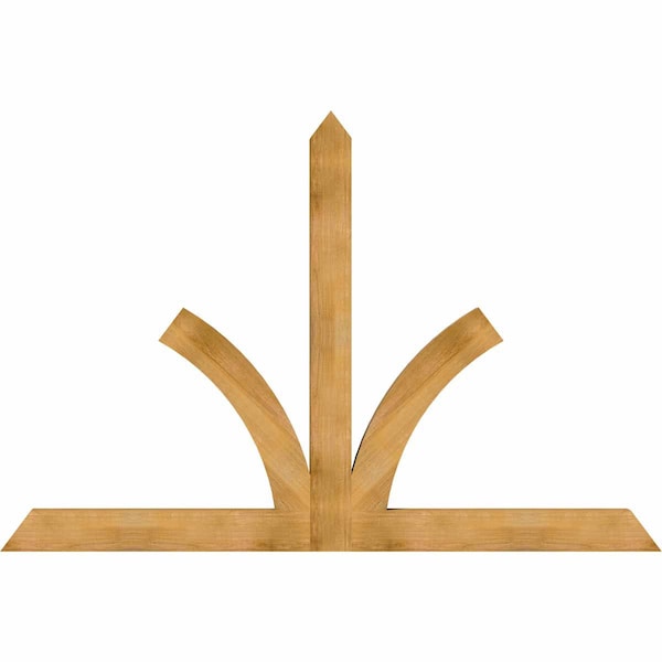 Ekena Millwork Richland Rough Sawn Timber Gable Bracket, Western Red Cedar, 96"W x 64"H x 4"D x 6"F, 16/12 Pitch GBW096X64X0406RIC00RWR - main